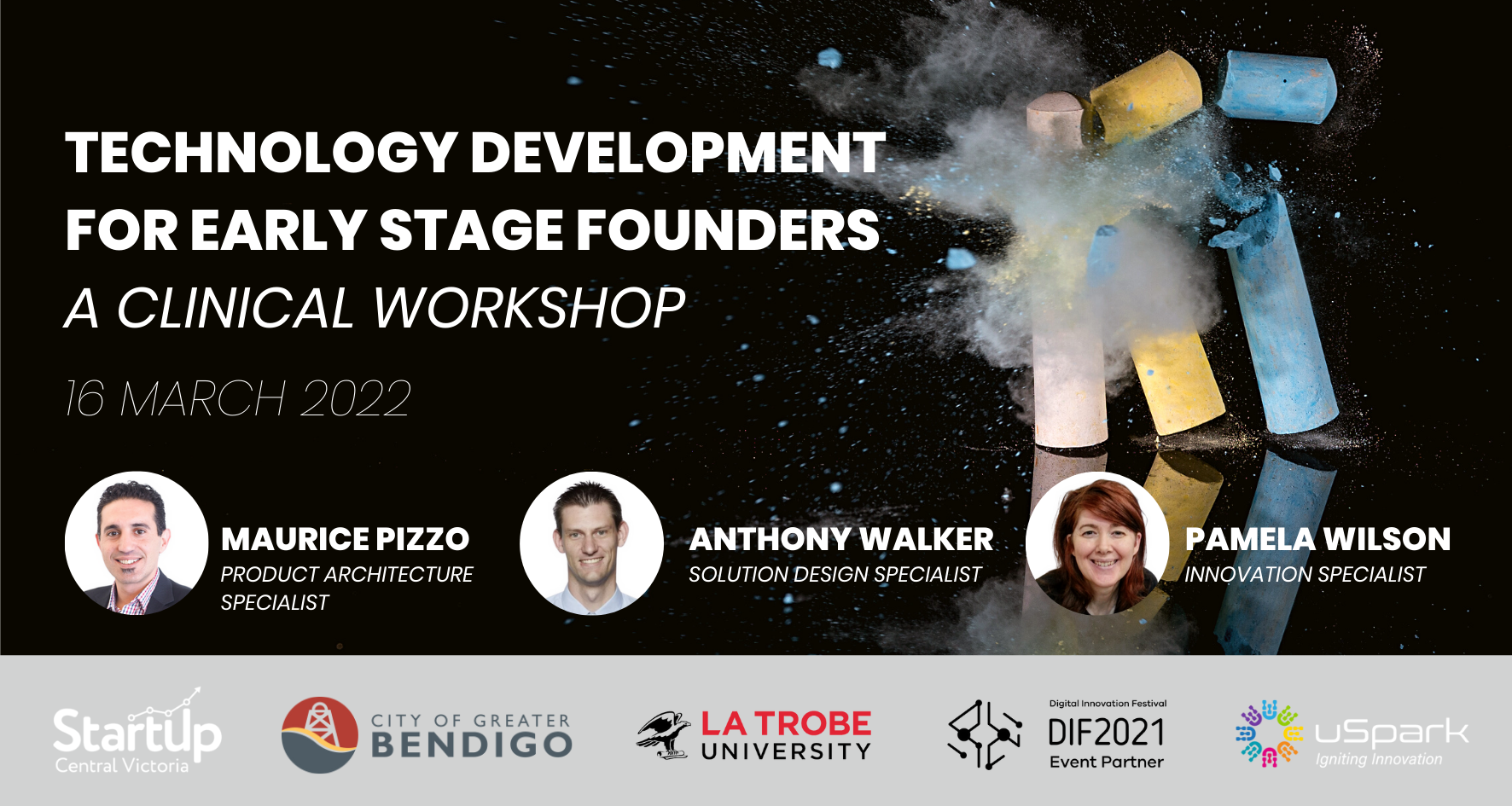 USPARK for Early Stage Founders A Clinical Workshop Wednesday 16 March, 2022
